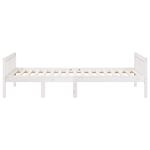 Casa si Gradina - Mobilier - Paturi si accesorii - Paturi - Pat pentru copii fara saltea, alb, 90x190 cm, lemn masiv de pin - Infinity.ro