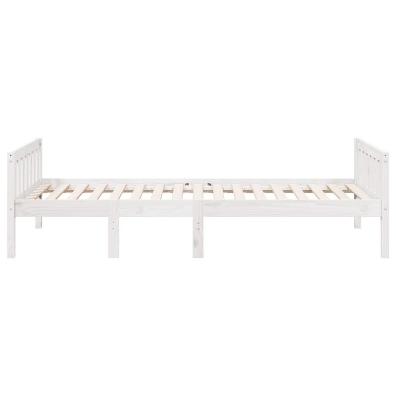 Casa si Gradina - Mobilier - Paturi si accesorii - Paturi - Pat pentru copii fara saltea, alb, 90x190 cm, lemn masiv de pin - Infinity.ro