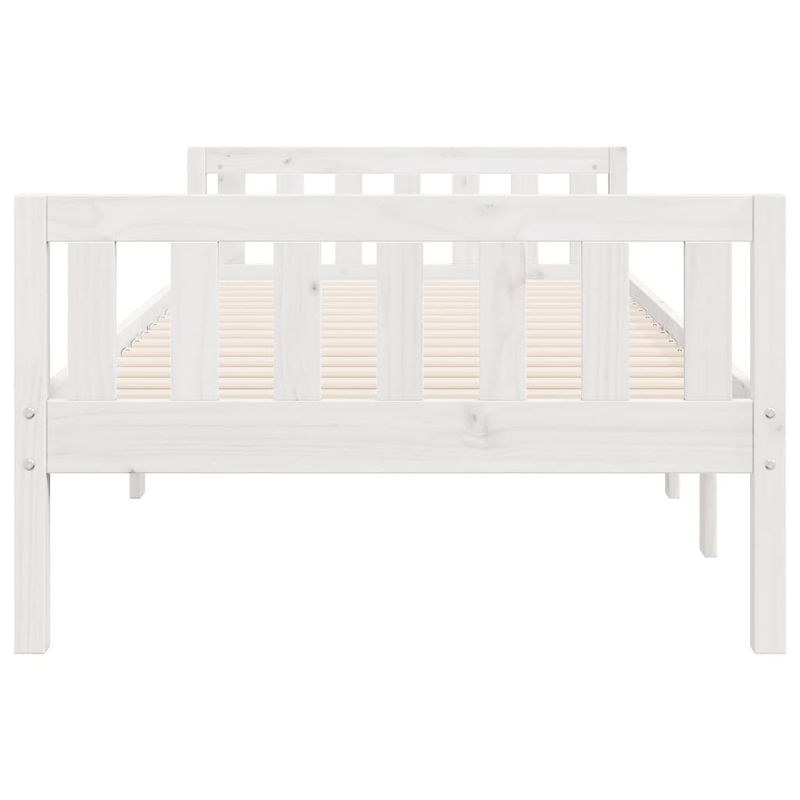 Casa si Gradina - Mobilier - Paturi si accesorii - Paturi - Pat pentru copii fara saltea, alb, 90x190 cm, lemn masiv de pin - Infinity.ro