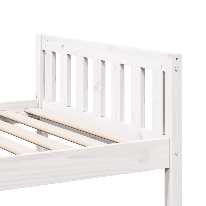 Casa si Gradina - Mobilier - Paturi si accesorii - Paturi - Pat pentru copii fara saltea, alb, 90x190 cm, lemn masiv de pin - Infinity.ro