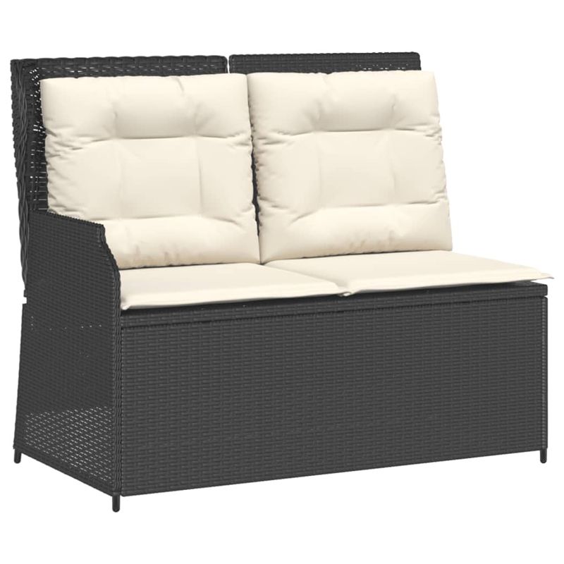 Casa si Gradina - Gradina si terasa - Mobilier exterior - Seturi mobila gradina - Set sezlonguri de gradina, 5 piese, cu perne, negru, poliratan - Infinity.ro