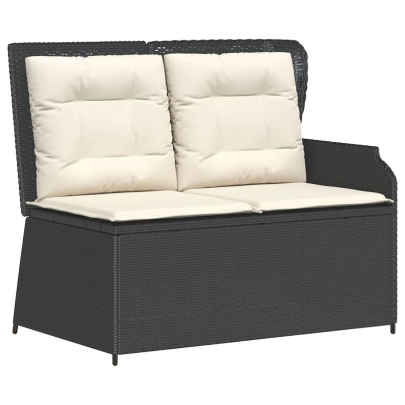 Casa si Gradina - Gradina si terasa - Mobilier exterior - Seturi mobila gradina - Set sezlonguri de gradina, 5 piese, cu perne, negru, poliratan - Infinity.ro