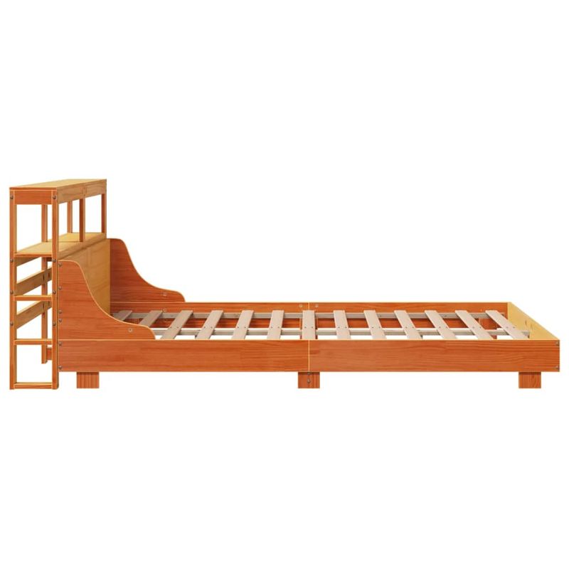 Casa si Gradina - Mobilier - Paturi si accesorii - Paturi - Cadru pat fara saltea, maro ceruit, 140x190 cm, lemn masiv pin - Infinity.ro
