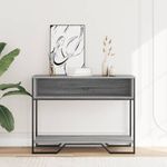 Casa si Gradina - Mobilier - Comode si corpuri - Console - Masuta consola, gri sonoma, 100x35x74,5 cm, lemn prelucrat - Infinity.ro