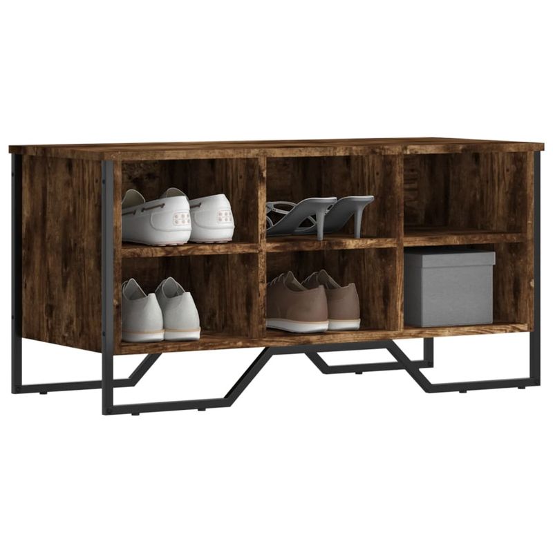 Casa si Gradina - Mobilier - Organizare si depozitare - Organizator incaltaminte - Pantofar, stejar fumuriu, 90x38x45,5 cm, lemn compozit - Infinity.ro
