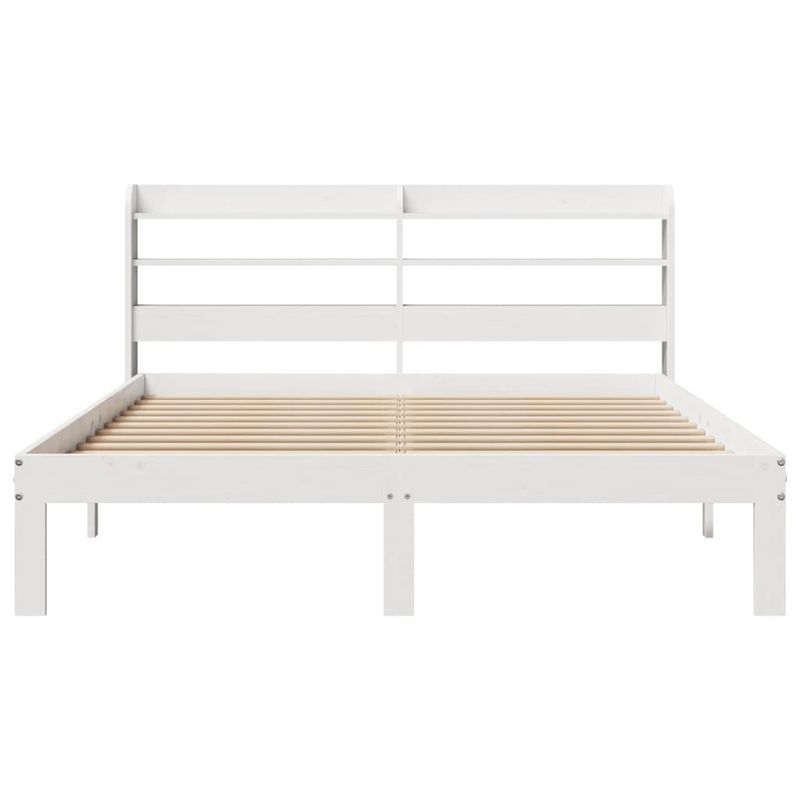 Casa si Gradina - Mobilier - Paturi si accesorii - Paturi - Cadru de pat cu tablie, alb, 160x200 cm, lemn masiv de pin - Infinity.ro