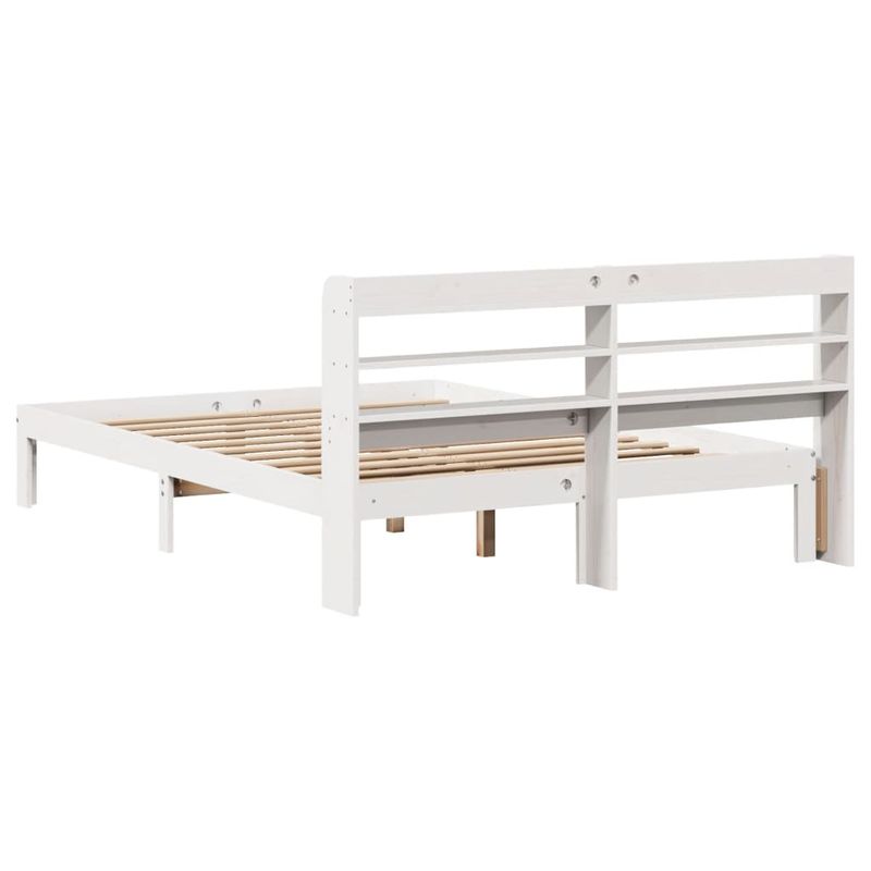 Casa si Gradina - Mobilier - Paturi si accesorii - Paturi - Cadru de pat cu tablie, alb, 160x200 cm, lemn masiv de pin - Infinity.ro