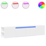 Casa si Gradina - Mobilier - Comode si corpuri - Comode - Dulap TV de perete cu lumini LED, alb, 180x31x39,5 cm - Infinity.ro