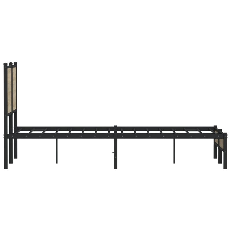 Casa si Gradina - Mobilier - Paturi si accesorii - Paturi - Cadru de pat metalic fara saltea, stejar sonoma, 120x200 cm - Infinity.ro