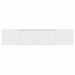 Casa si Gradina - Mobilier - Comode si corpuri - Comode - Dulap TV de perete cu lumini LED, alb, 180x31x39,5 cm - Infinity.ro