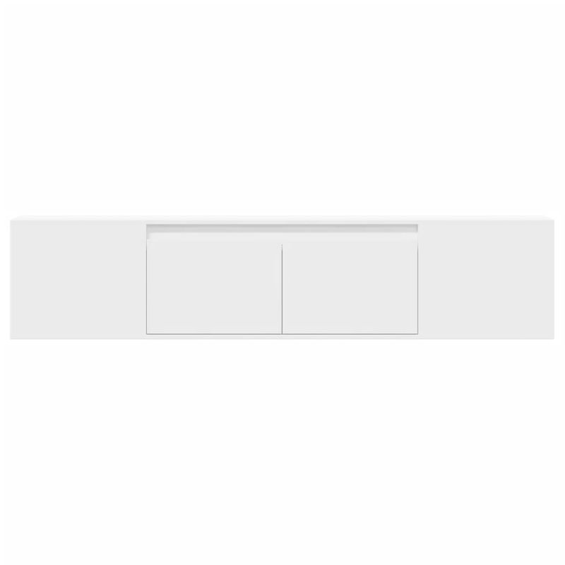 Casa si Gradina - Mobilier - Comode si corpuri - Comode - Dulap TV de perete cu lumini LED, alb, 180x31x39,5 cm - Infinity.ro