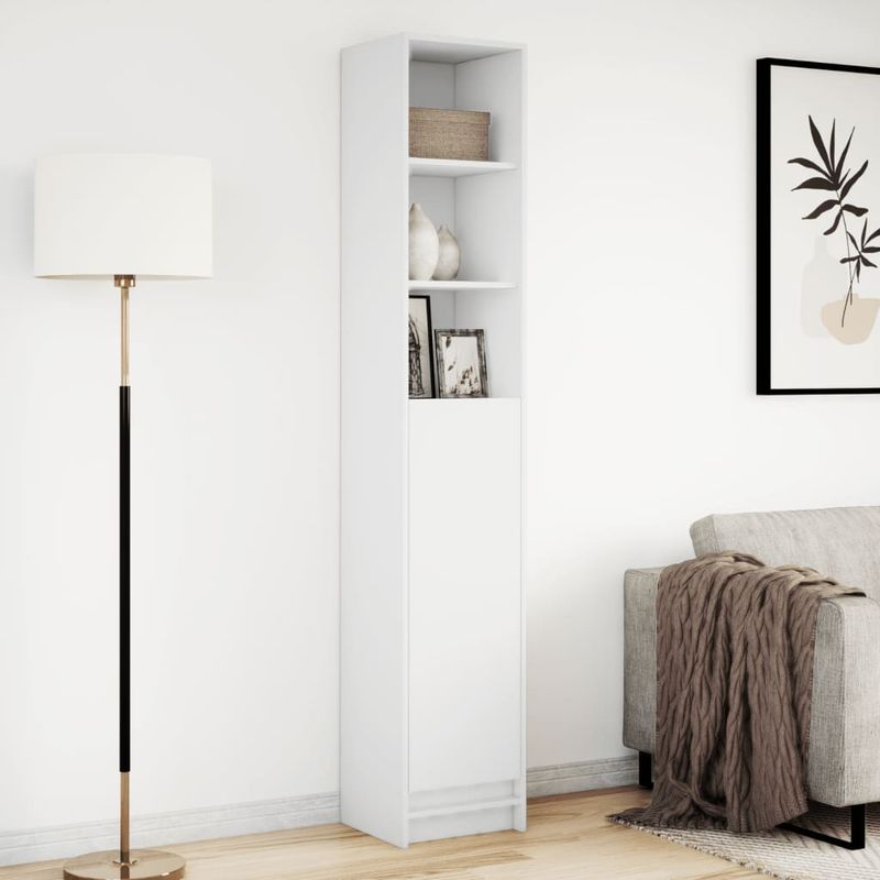Casa si Gradina - Mobilier - Comode si corpuri - Comode - Dulap cu LED, alb, 36x32,5x200 cm, lemn prelucrat - Infinity.ro