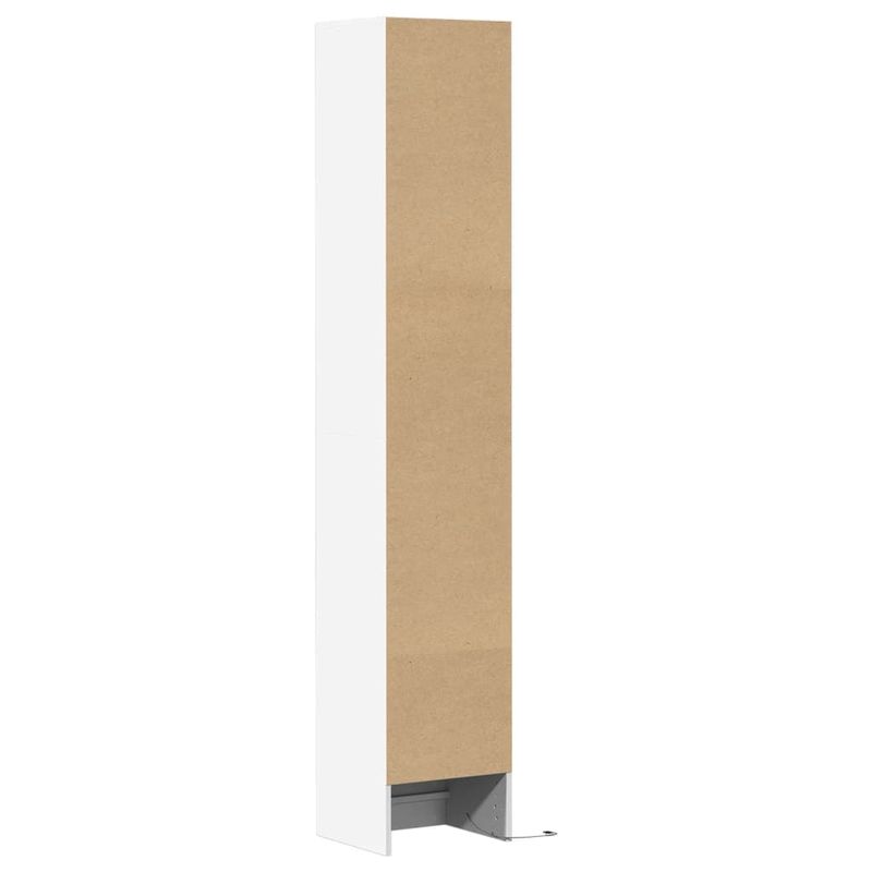 Casa si Gradina - Mobilier - Comode si corpuri - Comode - Dulap cu LED, alb, 36x32,5x200 cm, lemn prelucrat - Infinity.ro