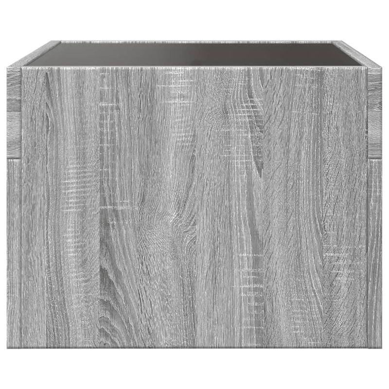 Casa si Gradina - Mobilier - Mese si birouri - Masute de cafea - Masuta de cafea cu LED infinity, gri sonoma, 40x40x30 cm - Infinity.ro
