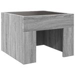 Casa si Gradina - Mobilier - Mese si birouri - Masute de cafea - Masuta de cafea cu LED infinity, gri sonoma, 40x40x30 cm - Infinity.ro