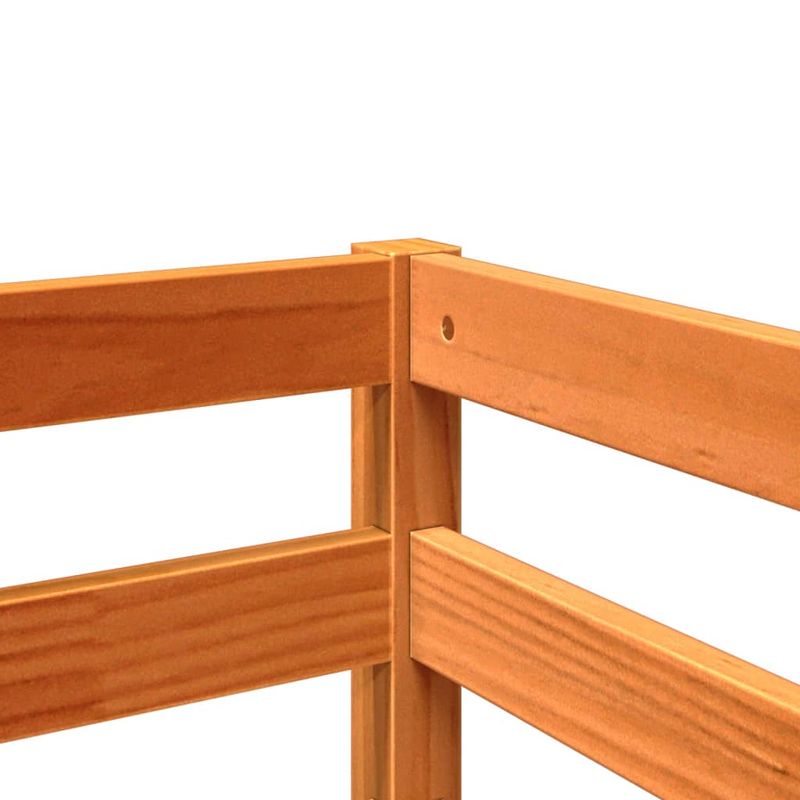 Casa si Gradina - Mobilier - Paturi si accesorii - Paturi - Pat etajat de copii perdele, alb/negru 90x200 cm lemn masiv pin - Infinity.ro