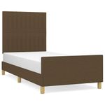 Casa si Gradina - Mobilier - Paturi si accesorii - Paturi - Cadru de pat cu tablie, maro inchis, 100x200 cm, textil - Infinity.ro