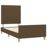 Casa si Gradina - Mobilier - Paturi si accesorii - Paturi - Cadru de pat cu tablie, maro inchis, 100x200 cm, textil - Infinity.ro