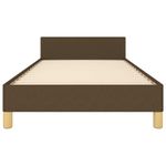 Casa si Gradina - Mobilier - Paturi si accesorii - Paturi - Cadru de pat cu tablie, maro inchis, 100x200 cm, textil - Infinity.ro