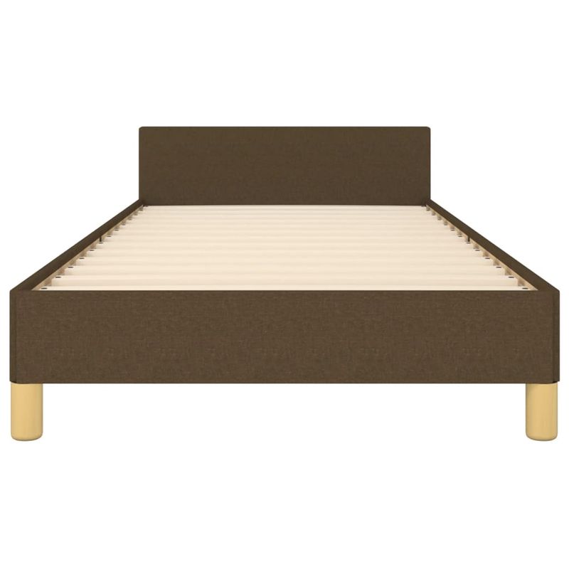 Casa si Gradina - Mobilier - Paturi si accesorii - Paturi - Cadru de pat cu tablie, maro inchis, 100x200 cm, textil - Infinity.ro