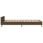 Casa si Gradina - Mobilier - Paturi si accesorii - Paturi - Cadru de pat cu tablie, maro inchis, 100x200 cm, textil - Infinity.ro