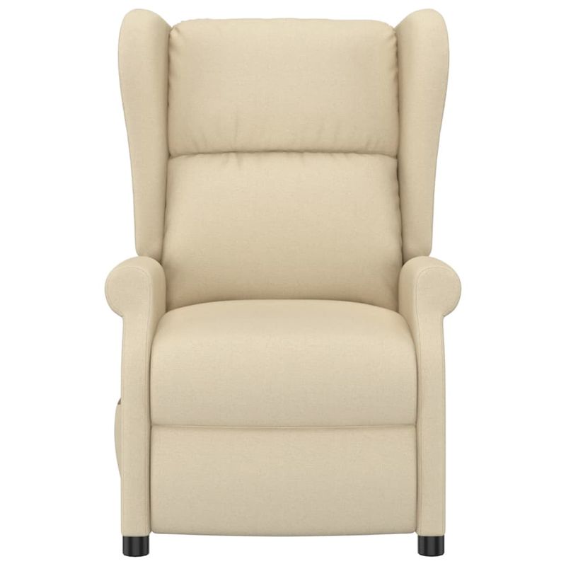 Casa si Gradina - Mobilier - Scaune si fotolii - Fotolii - Fotoliu rabatabil electric cu spatar aripi, crem, textil - Infinity.ro