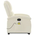 Ingrijire personala si Cosmetice - Sanatate si wellness - Articole wellness - Fotolii de masaj - Fotoliu de masaj rabatabil cu ridicare, crem, catifea - Infinity.ro