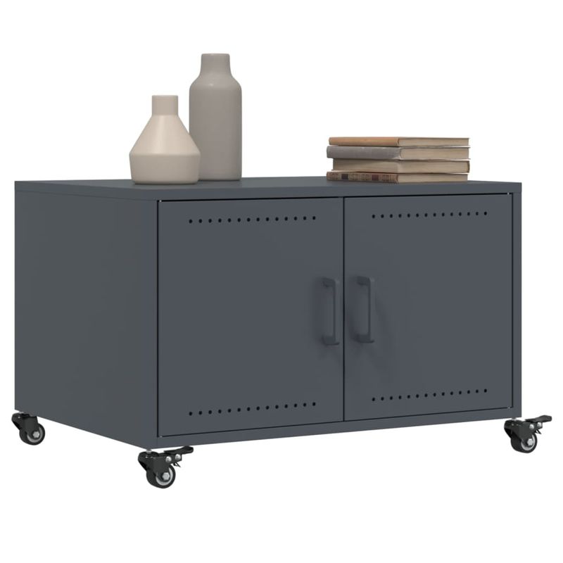 Casa si Gradina - Mobilier - Mese si birouri - Masute de cafea - Masuta de cafea, antracit, 68x50x43,5 cm, otel laminat la rece - Infinity.ro