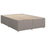 Casa si Gradina - Mobilier - Paturi si accesorii - Paturi - Pat continental cu saltea gri taupe 140x200 cm material textil - Infinity.ro