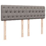 Casa si Gradina - Mobilier - Paturi si accesorii - Paturi - Pat continental cu saltea gri taupe 140x200 cm material textil - Infinity.ro