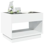 Casa si Gradina - Mobilier - Mese si birouri - Masute de cafea - Masuta de cafea cu LED infinity, alb, 70x50x50 cm - Infinity.ro