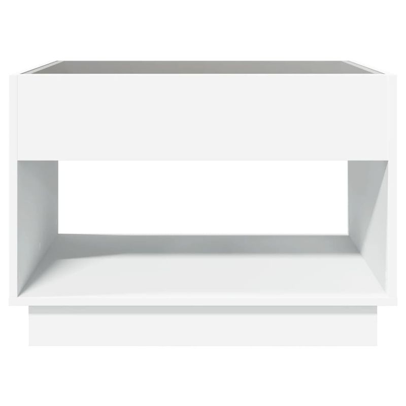 Casa si Gradina - Mobilier - Mese si birouri - Masute de cafea - Masuta de cafea cu LED infinity, alb, 70x50x50 cm - Infinity.ro
