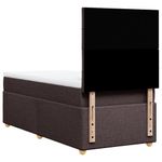 Casa si Gradina - Mobilier - Paturi si accesorii - Paturi - Pat box spring cu saltea, maro inchis, 90x200 cm, textil - Infinity.ro