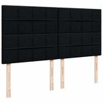 Casa si Gradina - Mobilier - Paturi si accesorii - Paturi - Pat box spring cu saltea, negru, 180x200 cm, catifea - Infinity.ro