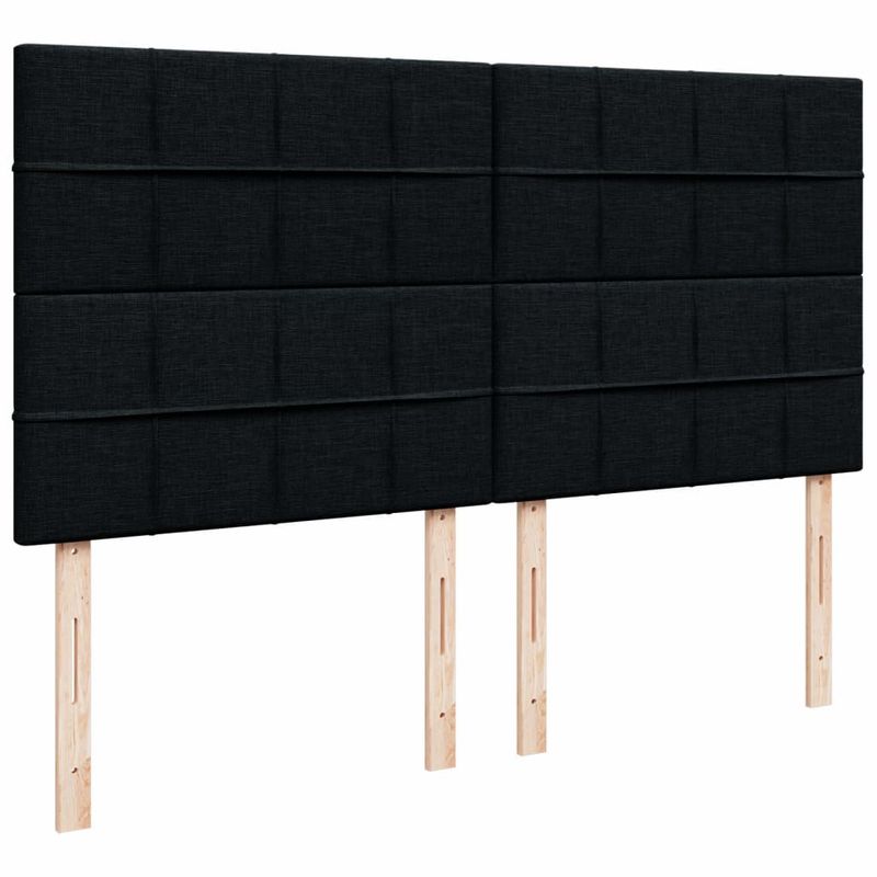 Casa si Gradina - Mobilier - Paturi si accesorii - Paturi - Pat box spring cu saltea, negru, 180x200 cm, catifea - Infinity.ro