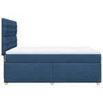 Casa si Gradina - Mobilier - Paturi si accesorii - Paturi - Pat continental cu saltea, albastru, 160x200cm, material textil - Infinity.ro