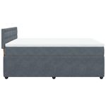 Casa si Gradina - Mobilier - Paturi si accesorii - Paturi - Pat box spring cu saltea, gri inchis, 140x200 cm, catifea - Infinity.ro