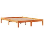 Casa si Gradina - Mobilier - Paturi si accesorii - Paturi - Cadru de pat cu tablie, maro ceruit, 140x190 cm, lemn masiv pin - Infinity.ro