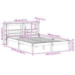 Casa si Gradina - Mobilier - Paturi si accesorii - Paturi - Cadru de pat cu tablie, maro ceruit, 140x190 cm, lemn masiv pin - Infinity.ro