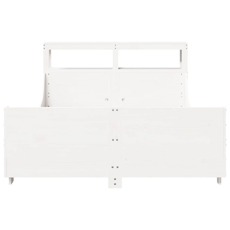 Casa si Gradina - Mobilier - Paturi si accesorii - Paturi - Cadru de pat fara saltea, alb, 120x190 cm, lemn masiv pin - Infinity.ro