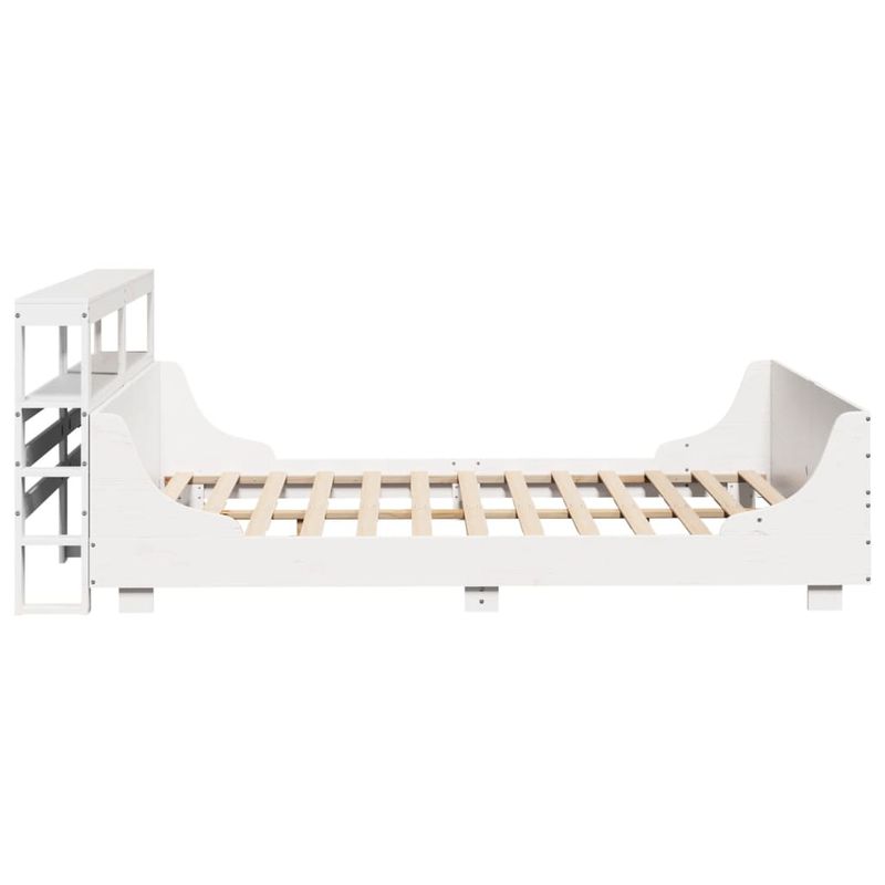Casa si Gradina - Mobilier - Paturi si accesorii - Paturi - Cadru de pat fara saltea, alb, 120x190 cm, lemn masiv pin - Infinity.ro