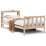 Casa si Gradina - Mobilier - Paturi si accesorii - Paturi - Cadru pat fara saltea, 100x200 cm, lemn masiv pin - Infinity.ro