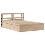 Casa si Gradina - Mobilier - Paturi si accesorii - Paturi - Cadru de pat cu tablie, 140x200 cm, lemn masiv de pin - Infinity.ro
