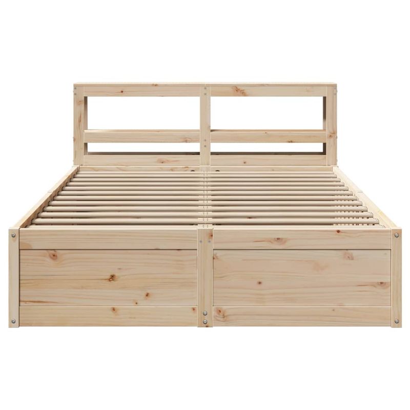 Casa si Gradina - Mobilier - Paturi si accesorii - Paturi - Cadru de pat cu tablie, 140x200 cm, lemn masiv de pin - Infinity.ro