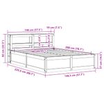 Casa si Gradina - Mobilier - Paturi si accesorii - Paturi - Cadru de pat cu tablie, 140x200 cm, lemn masiv de pin - Infinity.ro