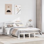 Casa si Gradina - Mobilier - Paturi si accesorii - Paturi - Cadru de pat fara saltea, alb, 120x190 cm, lemn masiv pin - Infinity.ro