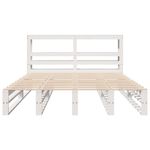 Casa si Gradina - Mobilier - Paturi si accesorii - Paturi - Cadru de pat fara saltea, alb, 120x190 cm, lemn masiv pin - Infinity.ro