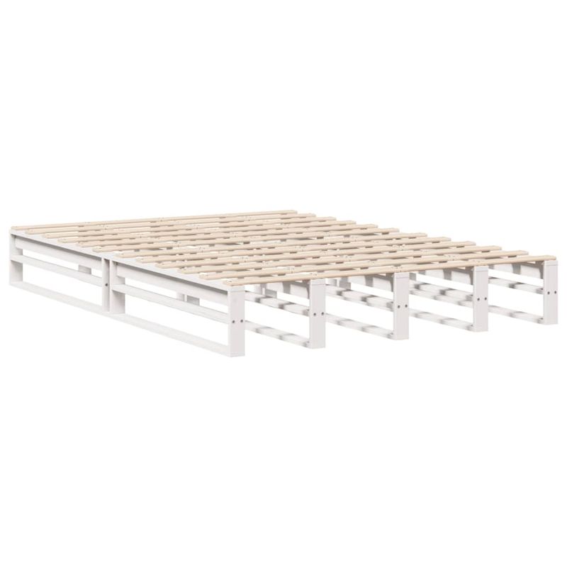 Casa si Gradina - Mobilier - Paturi si accesorii - Paturi - Cadru de pat fara saltea, alb, 120x190 cm, lemn masiv pin - Infinity.ro