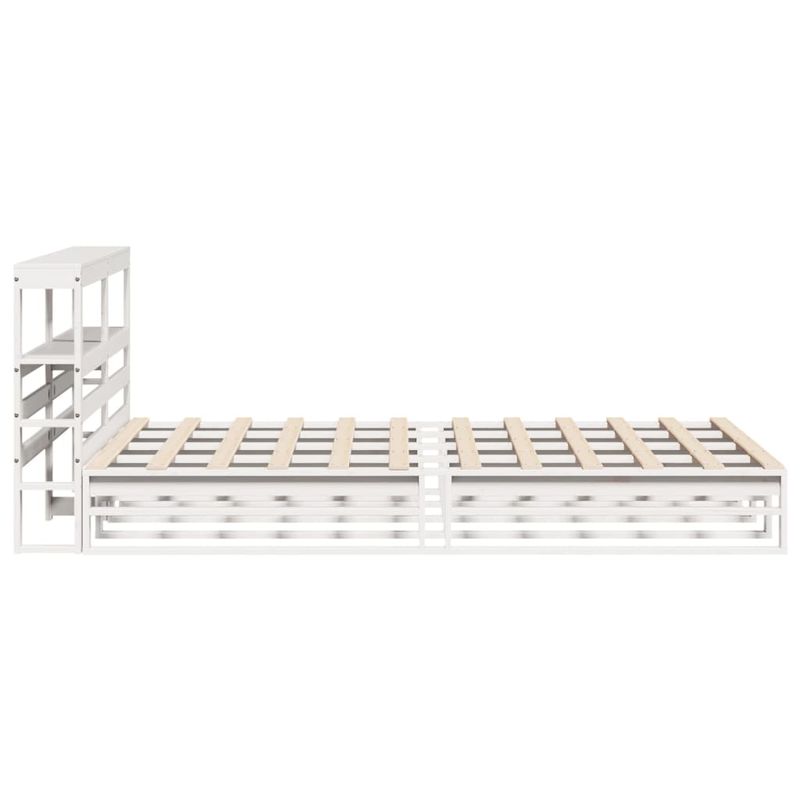 Casa si Gradina - Mobilier - Paturi si accesorii - Paturi - Cadru de pat fara saltea, alb, 120x190 cm, lemn masiv pin - Infinity.ro