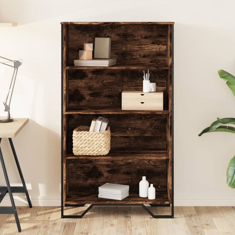 Casa si Gradina - Mobilier - Biblioteci si rafturi - Biblioteci - Biblioteca, stejar fumuriu, 80x31x137,5 cm, lemn prelucrat - Infinity.ro